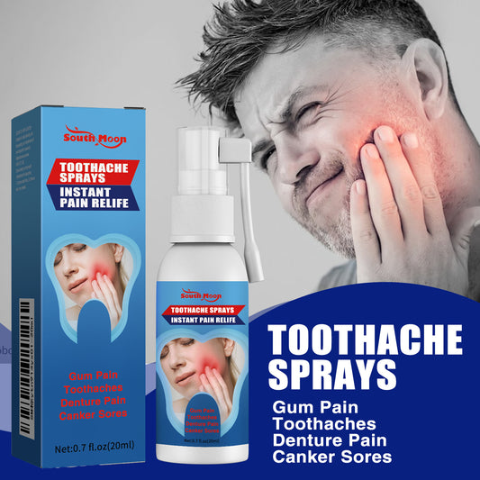 Toothache pain relief spray box and bottle set