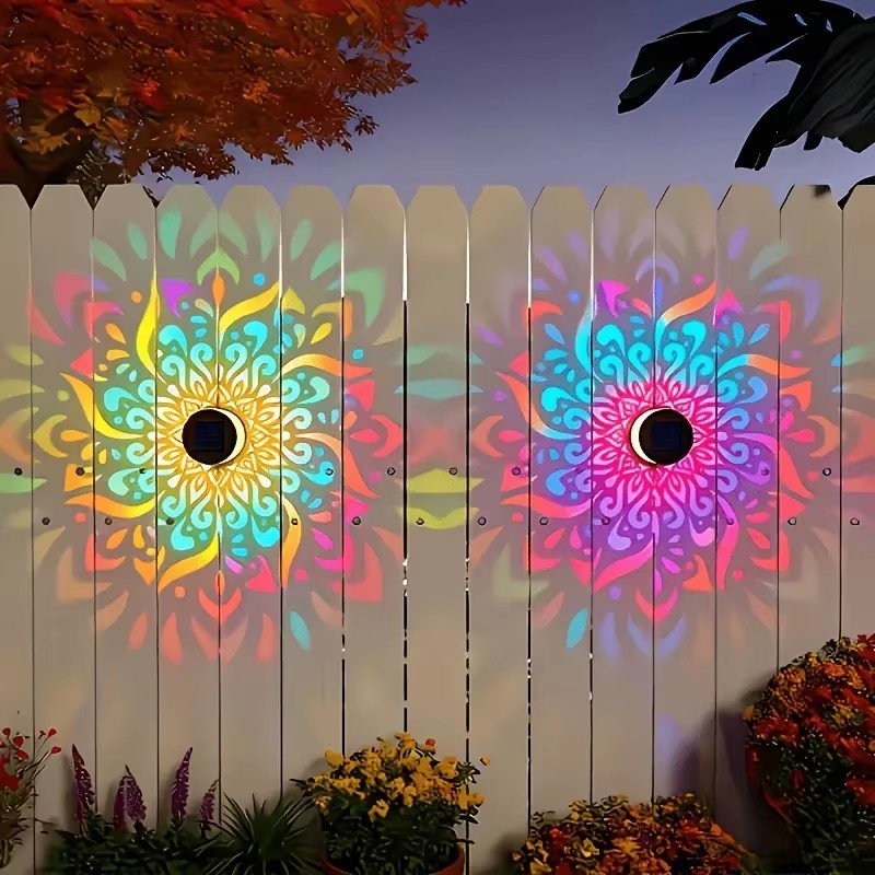 Solar-Powered Datura Lantern Light Wall Lamp Outdoor Garden Patio Walkway Decorations Lighting for Garden Decor