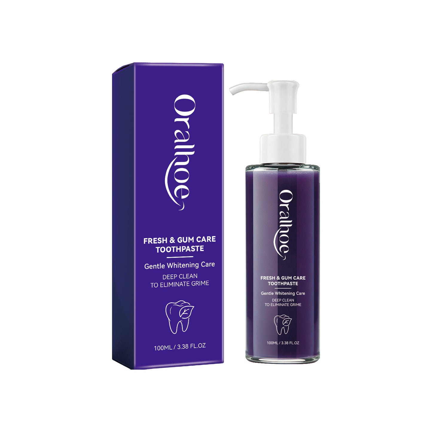 Oraloe fresh & gum care toothpaste set: box and pump bottle, 100 ml