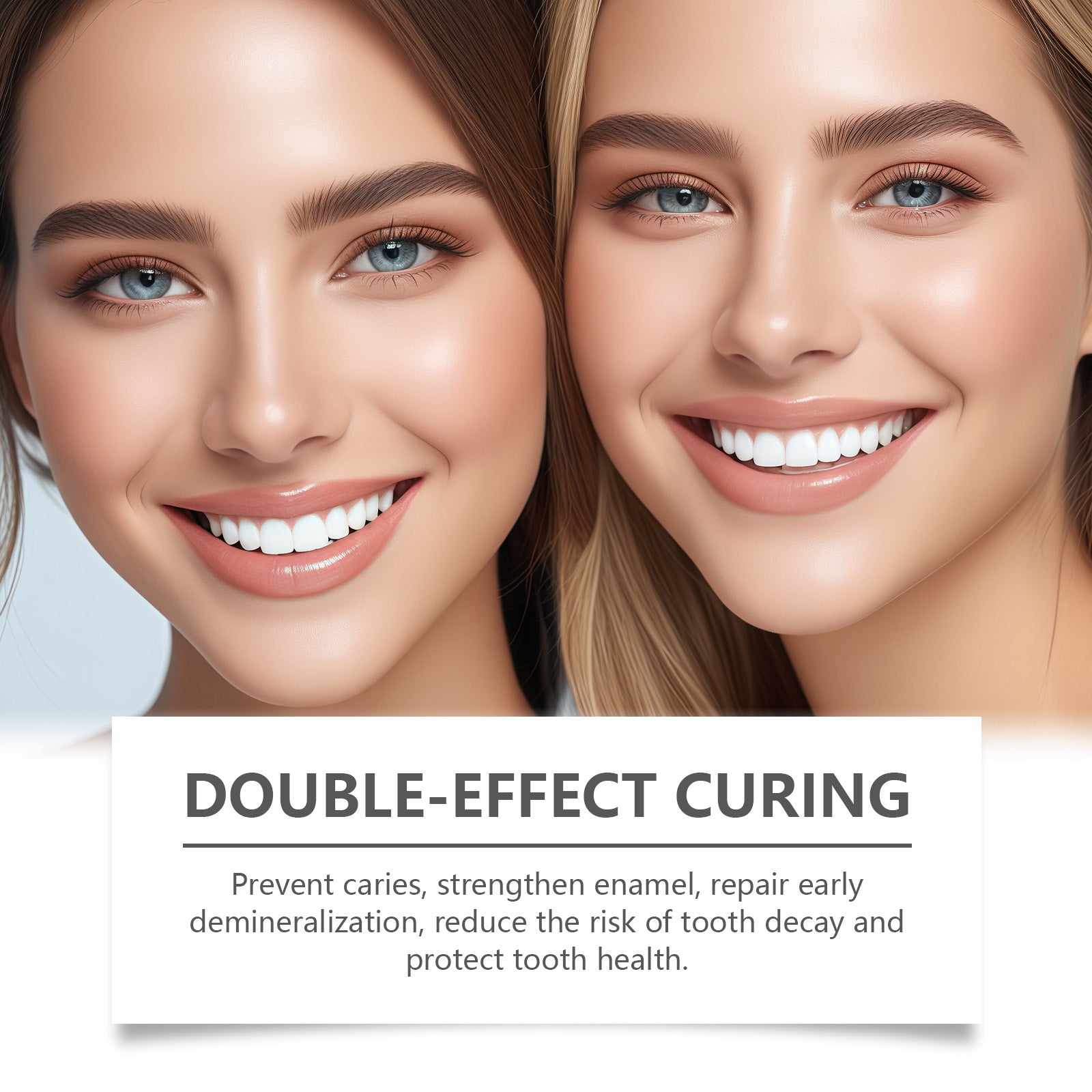 Toothpaste double-effect curing panel: prevent caries, strengthen enamel