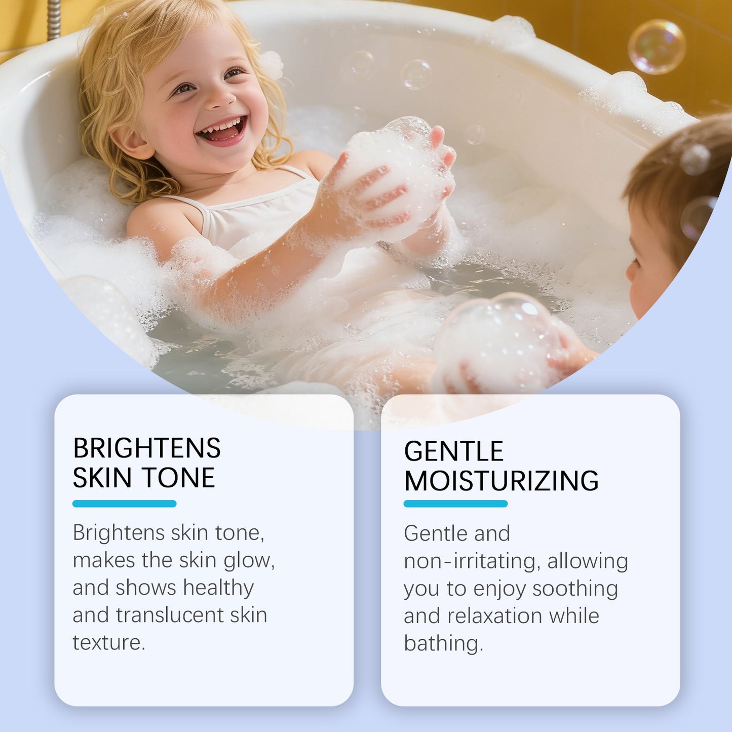 Bath bomb gentle care cards: brightens skin tone and non-irritating moisturizing