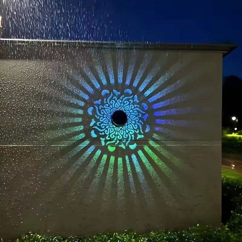 Solar-Powered Datura Lantern Light Wall Lamp Outdoor Garden Patio Walkway Decorations Lighting for Garden Decor