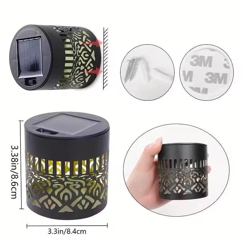 Solar-Powered Datura Lantern Light Wall Lamp Outdoor Garden Patio Walkway Decorations Lighting for Garden Decor