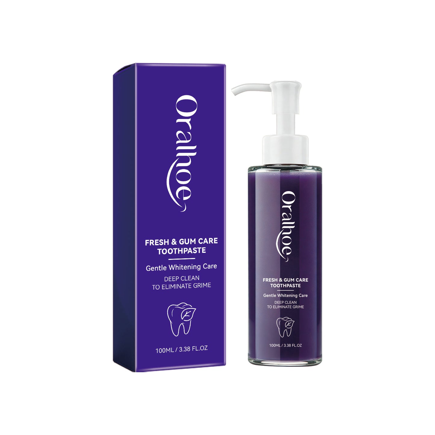 Oraloe fresh & gum care toothpaste box and pump bottle, 100 ml